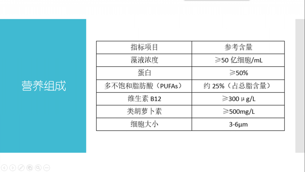 濃縮小球藻營養組成